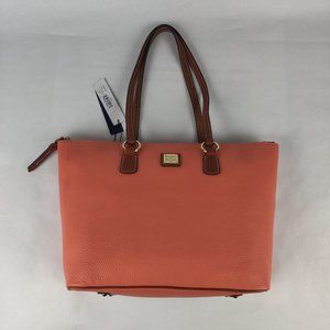 Dooney & Bourke Coral Pebble Wren Zip Tote Hnadbag